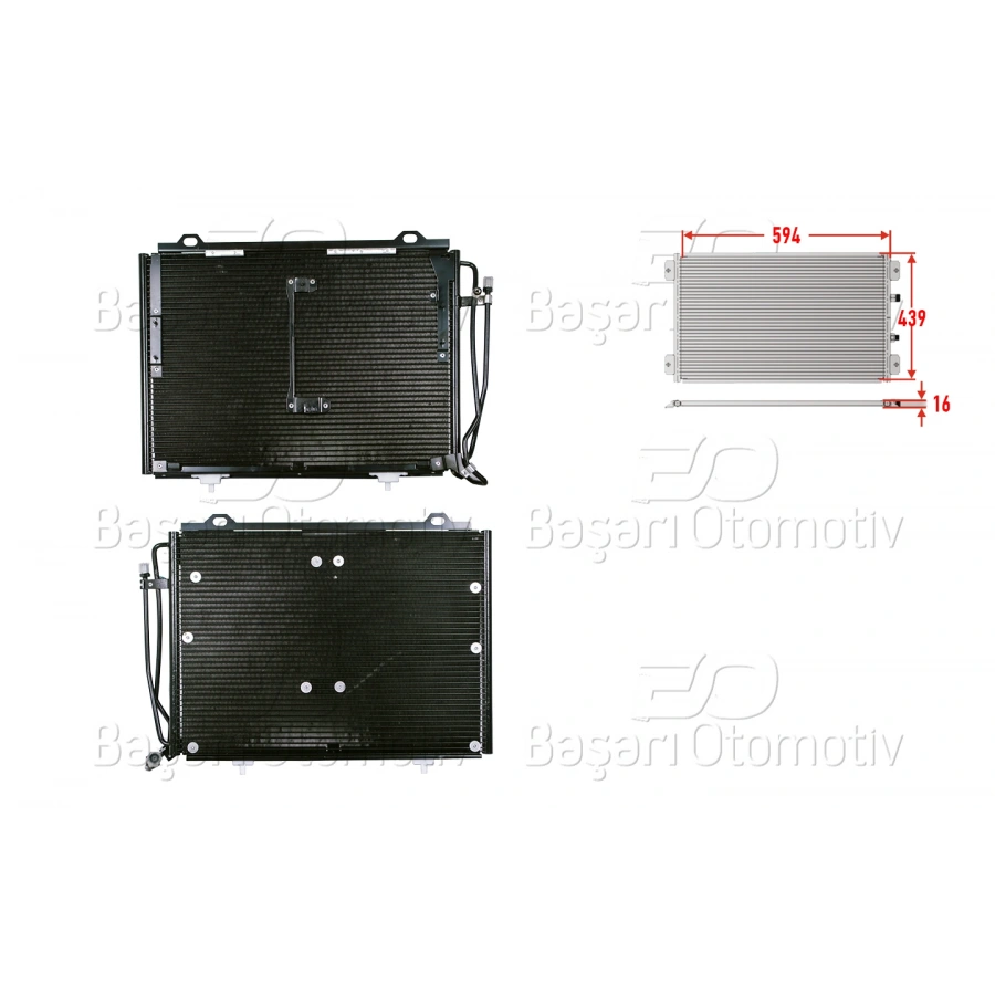 KLIMA RADYATORU 594X439X16 MERCEDES-BENZ W202 C200D. C220D 96-00