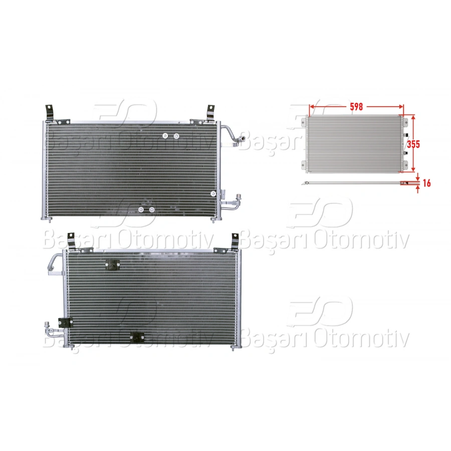 KLIMA RADYATORU 598X355X16 DAEWOO NEXIA 96>