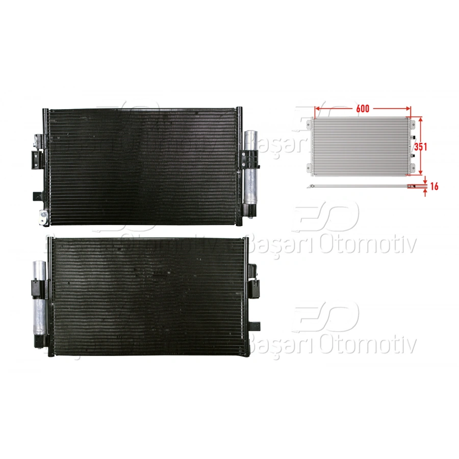KLIMA RADYATORU 600X351X16 FORD FOCUS 3 1.0 2012-2017