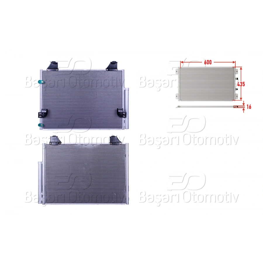 KLIMA RADYATORU 600X435X16 TOYOTA HILUX 05>