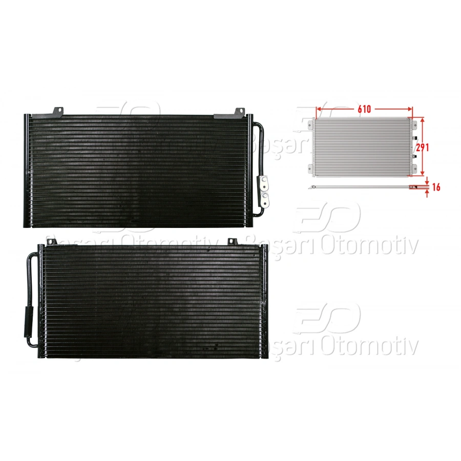 KLIMA RADYATORU 610X291X16 ROVER 200 400 95-05