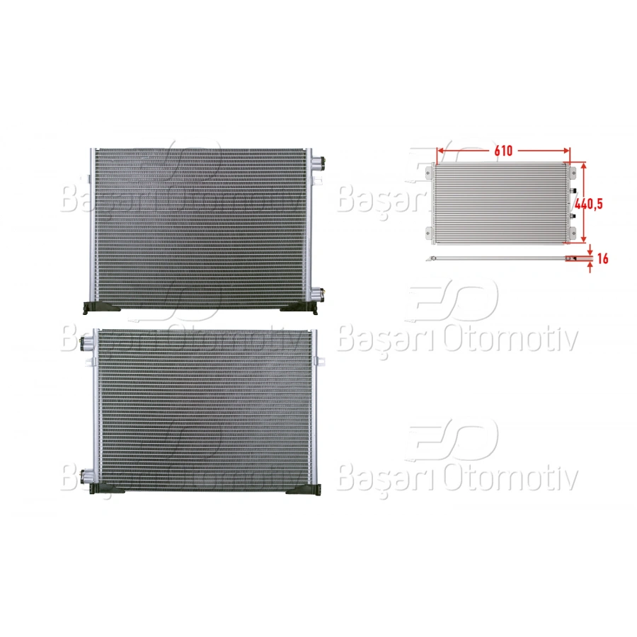 KLIMA RADYATORU 610X440,5X16 RENAULT TRAFIC 2 BOX VIVARO 2.0 06 >
