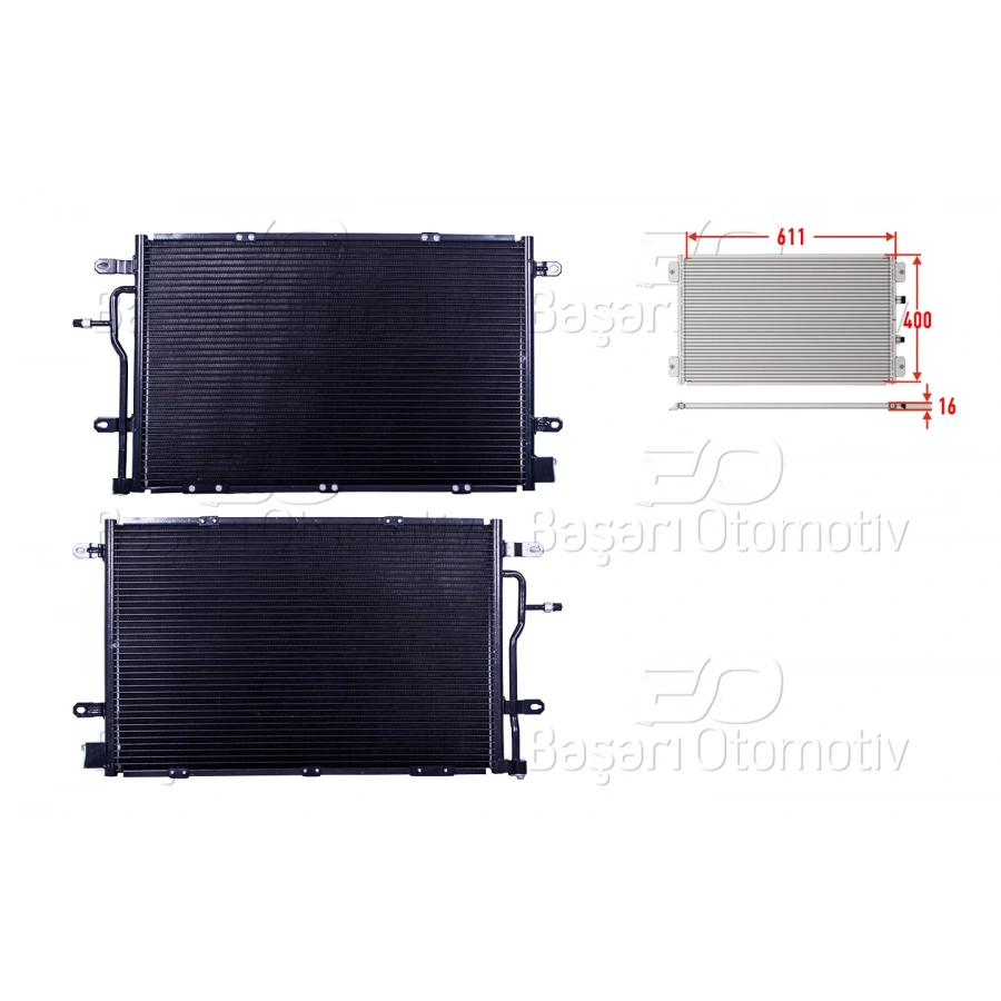 KLIMA RADYATORU 611X400X16 AUDI A4 S4 QUATTRO 2.7 TDI 3.0 TDI 03 >