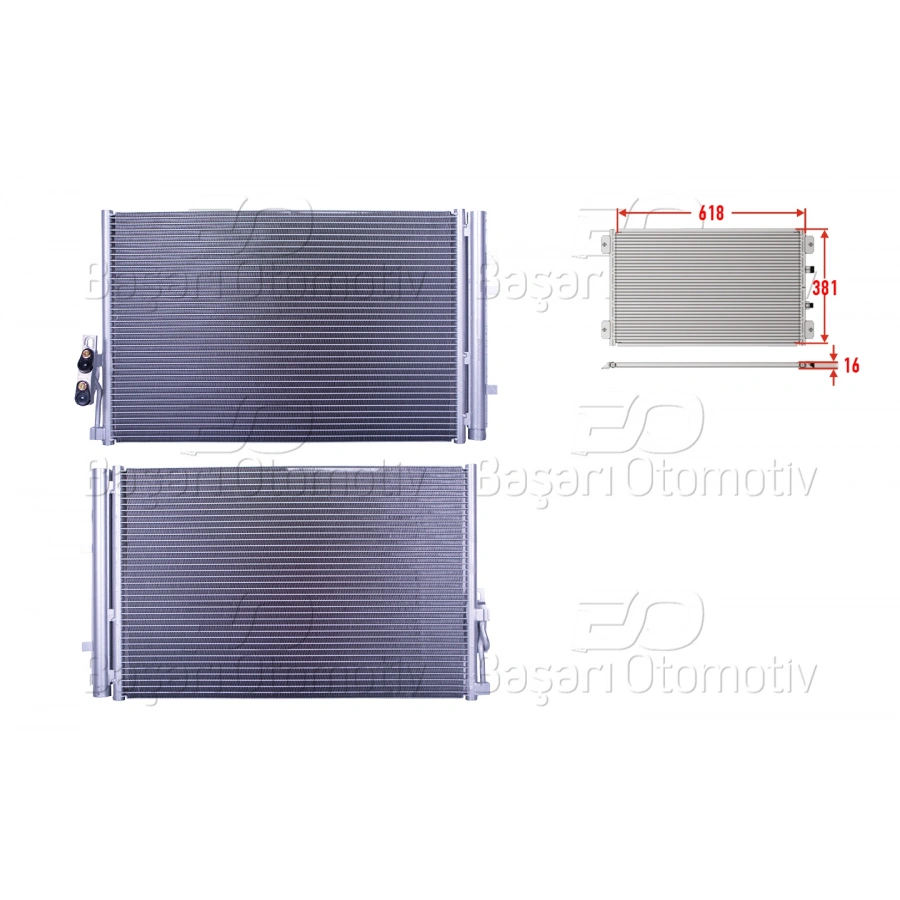 KLIMA RADYATORU 618X381X16 BMW X3 F25 09-17 X4 F26 13-18 BENZIN/DIZEL