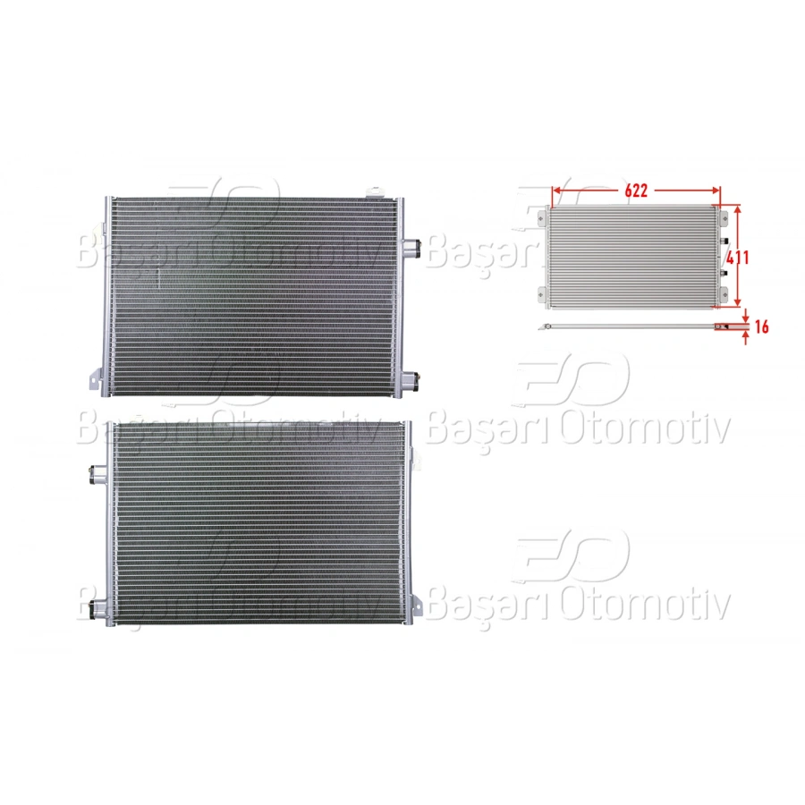 KLIMA RADYATORU 622X411X16 RENAULT CLIO 2 1.5 DCI SYMBOL 1.5 DCI THALIA 1 1.5 DCI D 01 >