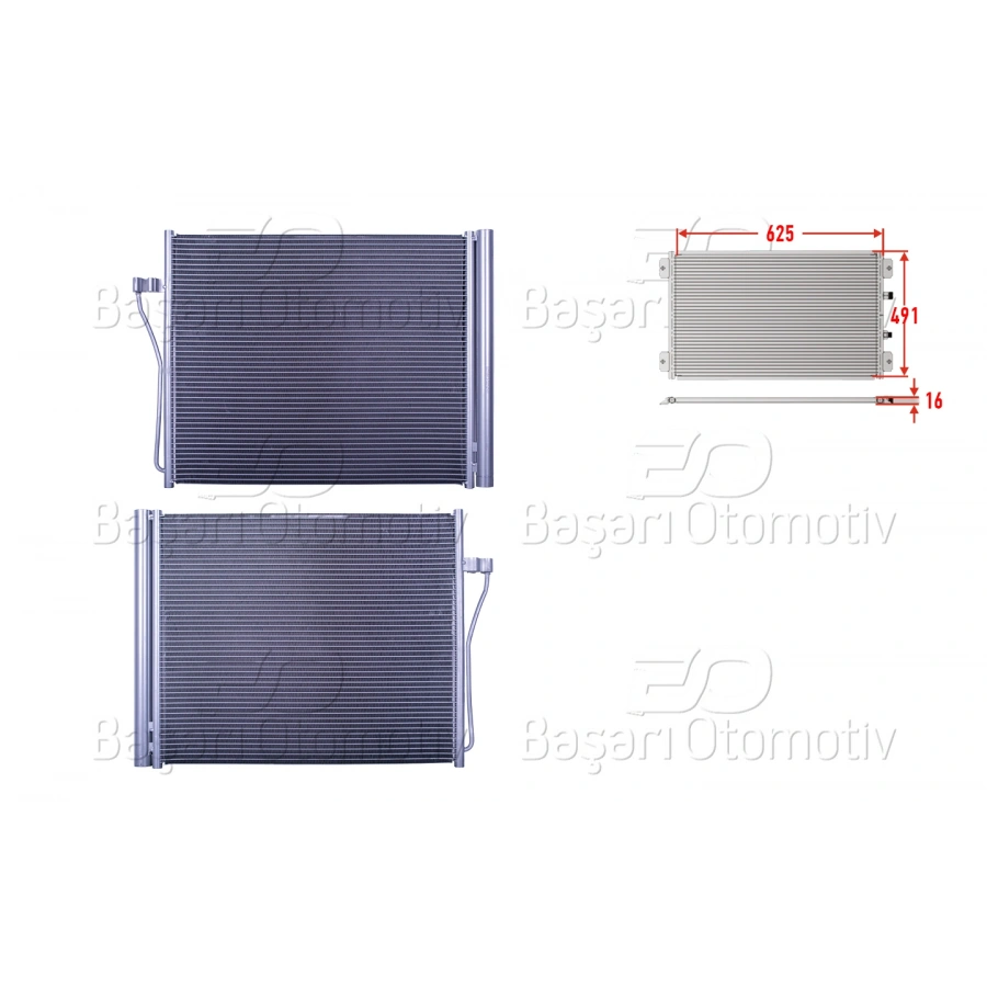 KLIMA RADYATORU 625X491X16 BMW 7 SERISI F01. F02. F03. F04 08>