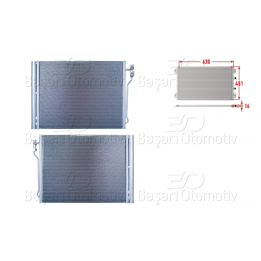 KLIMA RADYATORU 630X481X16 BMW 5 SERISI F07 GT. F10. F11 5.20-5.28 BENZINLI 10-17