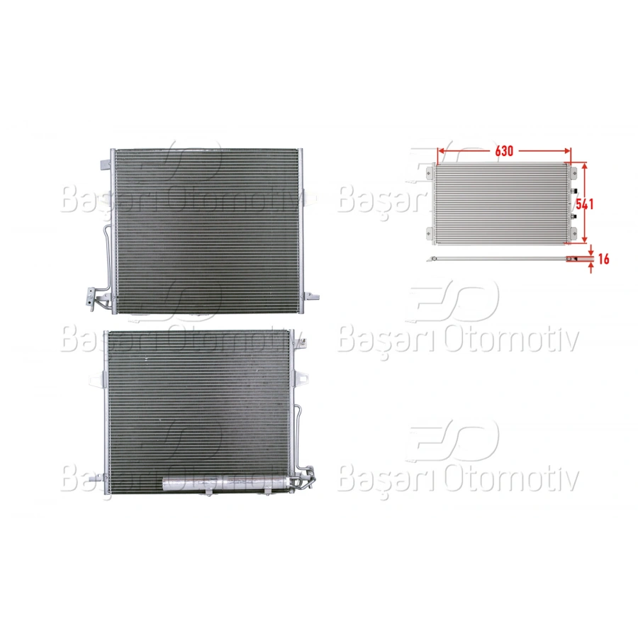 KLIMA RADYATORU 630X541X16 MERCEDES-BENZ ML320 06>
