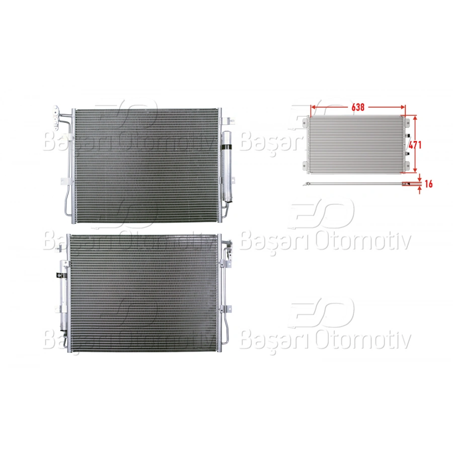 KLIMA RADYATORU 638X471X16 RANGE ROVER SPORT3.0TD. 3.6TD. 10>