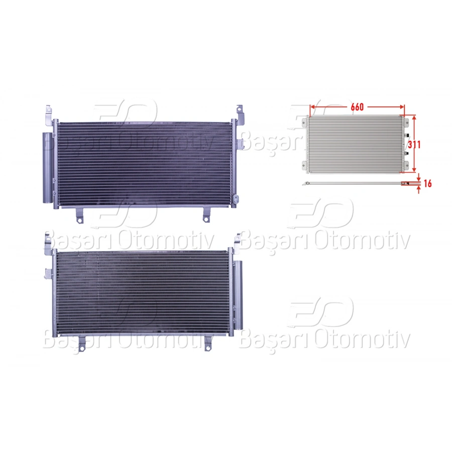 KLIMA RADYATORU 640X298X16 SUBARU FORESTER 12>