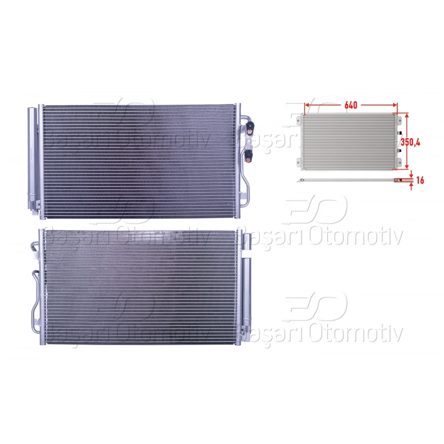 KLIMA RADYATORU 640X350,4X16 BMW 1 SERISI F20 F21 10-19 2 SERISI F22 F87 F23 12-19 3 SERISI F30 F31 F34 11-19 4 SERISI F32 F33 F36 12-19 I3 I01 I8 I12 I15 13-19