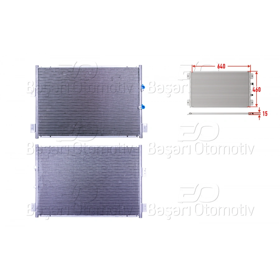 KLIMA RADYATORU 640X460X15 TOYOTA HIACE 2.5 96>