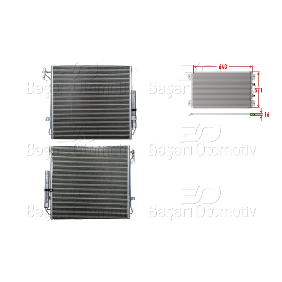 KLIMA RADYATORU 640X571X16 LAND ROVER DISCOVERY 4.0 04-09