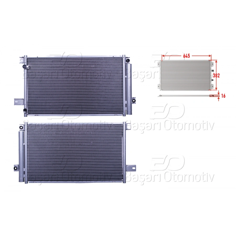 KLIMA RADYATORU 645X382X16 TOYOTA AVENSIS 2.0D-4D 06>