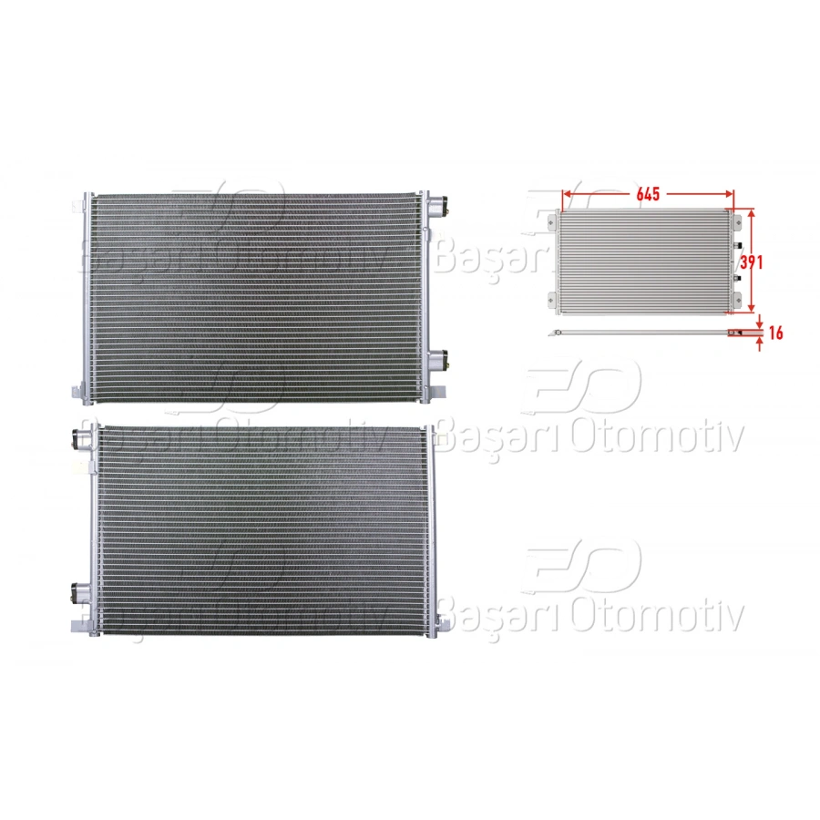 KLIMA RADYATORU 645X391X16 RENAULT MEGANE 2 02 >