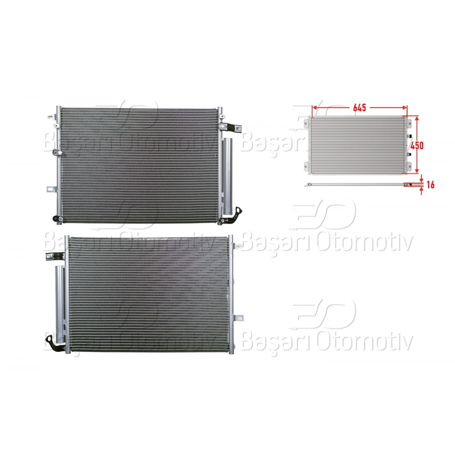 KLIMA RADYATORU 645X450X16 JEEP CHEROKEE 2.0 2.2CRD 2.4 3.2V6 13 >