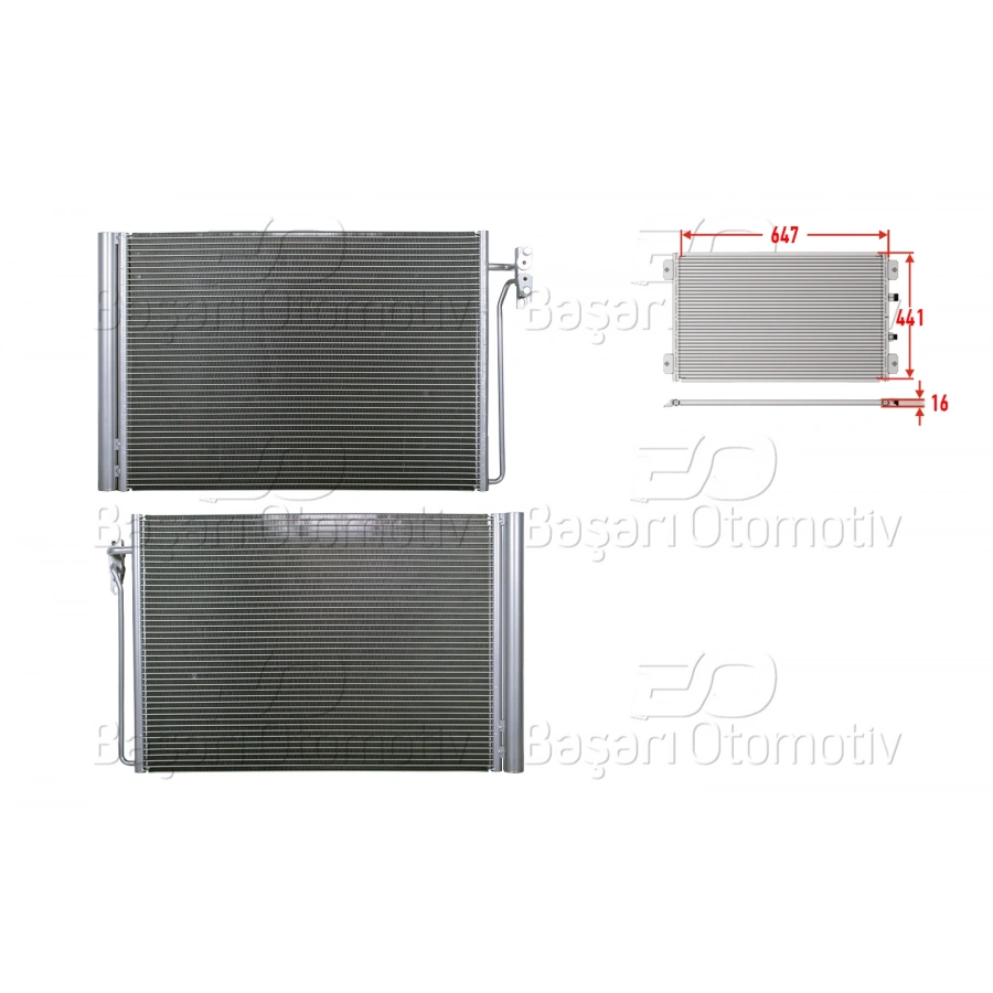 KLIMA RADYATORU 647X441X16 RANGE ROVER 3.0D. 3.6D 02-12