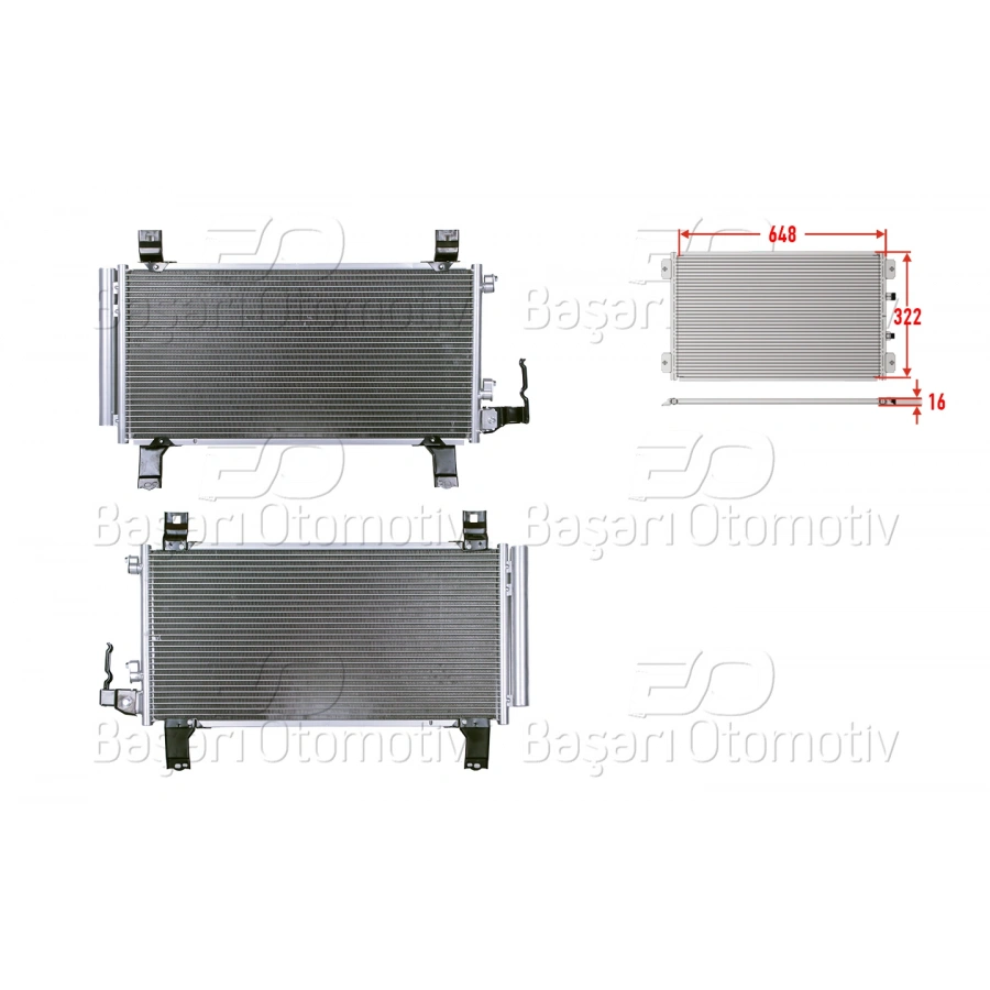 KLIMA RADYATORU 648X322X16 MAZDA6 03>