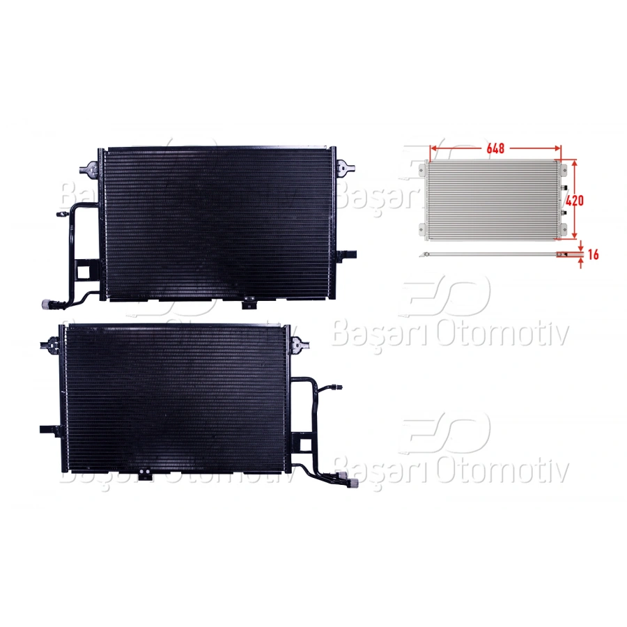 KLIMA RADYATORU 648X420X16 AUDI A6 2.5 TDI 97 >