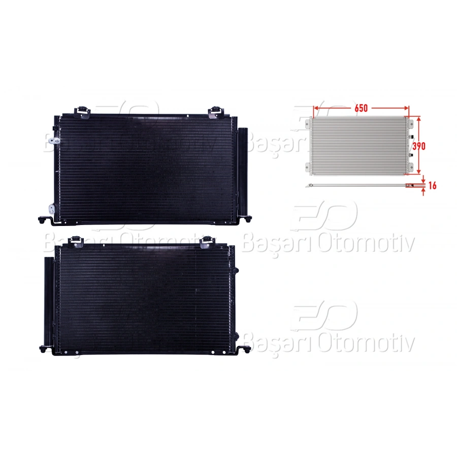 KLIMA RADYATORU 650X390X16 TOYOTA AVENSIS 2.0 BENZINLI 03-08