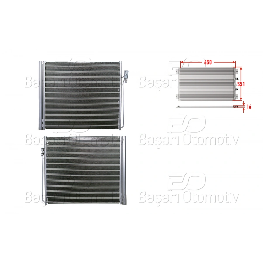 KLIMA RADYATORU 650X551X16 RANGE ROVER 4.2. 4.4 05>