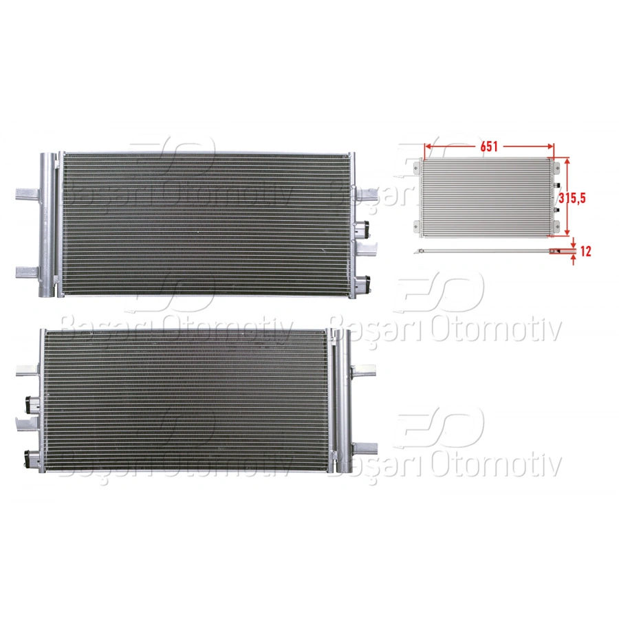KLIMA RADYATORU 651X315,5X12 BMW 1 (F40) 116D 2019>BMW MINI COUNTRYMANCOOPER D 2016>BMW 2 GRAN TOURER 216 D 2020>