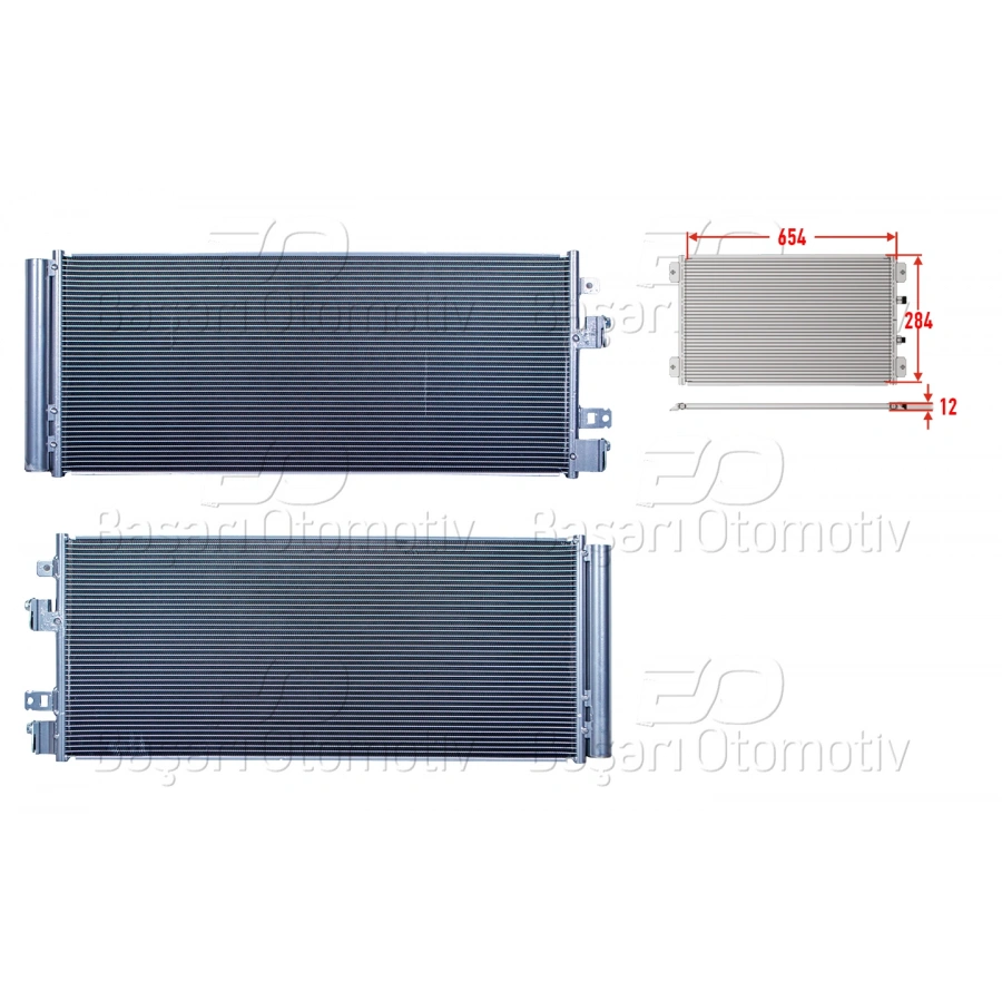 KLIMA RADYATORU 654X284X12 OPEL CORSA E 1.0 1.2 1.3 CDTI 1.4 1.4 LPG 1.4 TURBO 1.6 TURBO 14 >