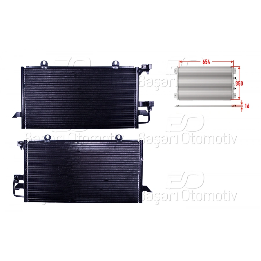 KLIMA RADYATORU 654X350X16 AUDI A80 A6 1.9 TDI 91 >