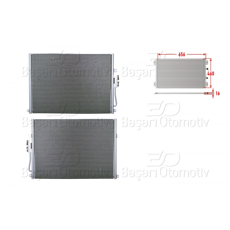KLIMA RADYATORU 656X460X16 JEEP GRAND CHEROKEE 99>