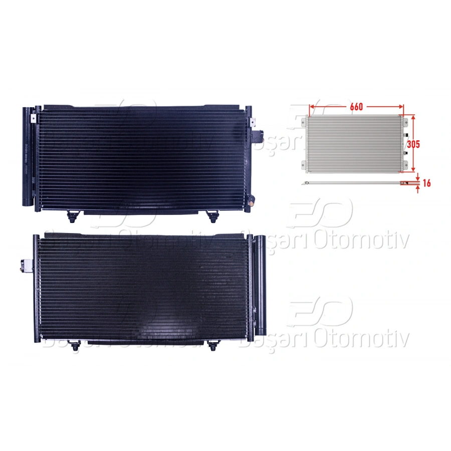 KLIMA RADYATORU 660X305X16 SUBARU IMPREZA FORESTER 1.5 1.6I 2.0 2.5AWD 08>