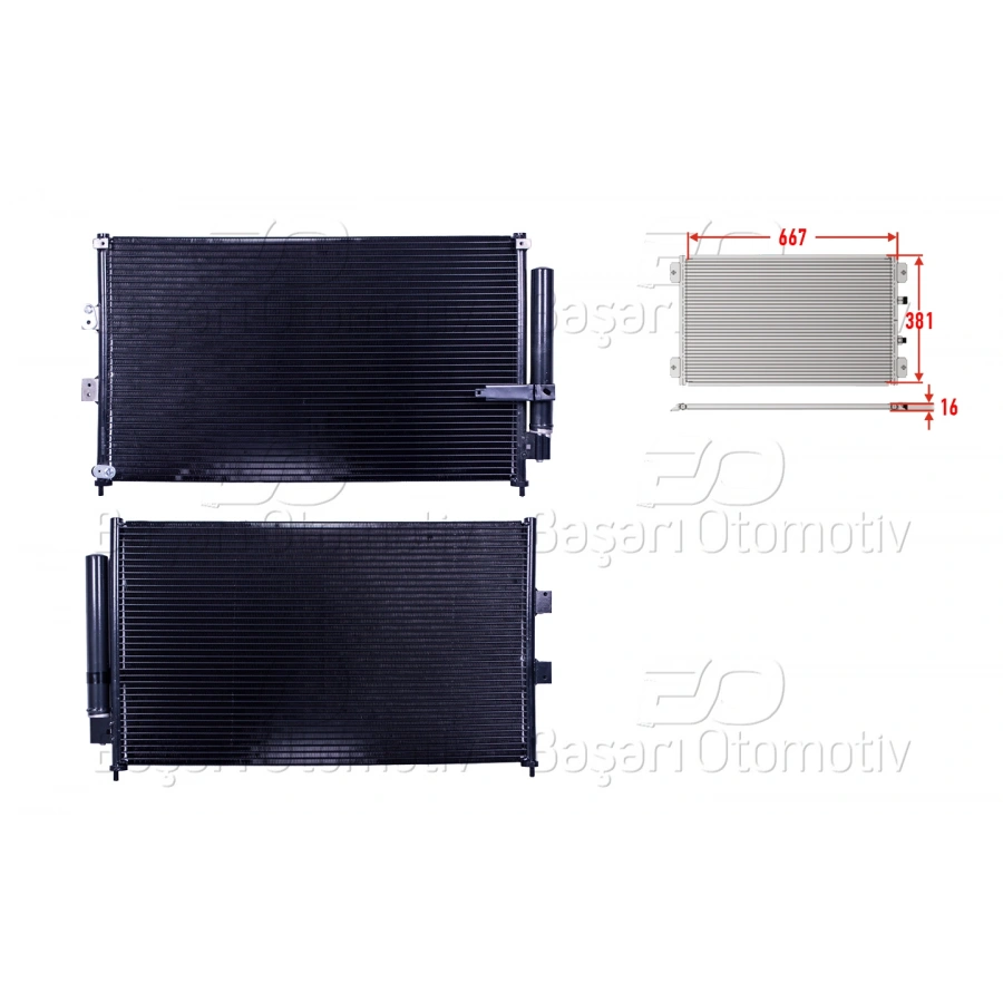 KLIMA RADYATORU 667X381X16 HONDA CIVIC 1.3 1.6 1.8 06-12