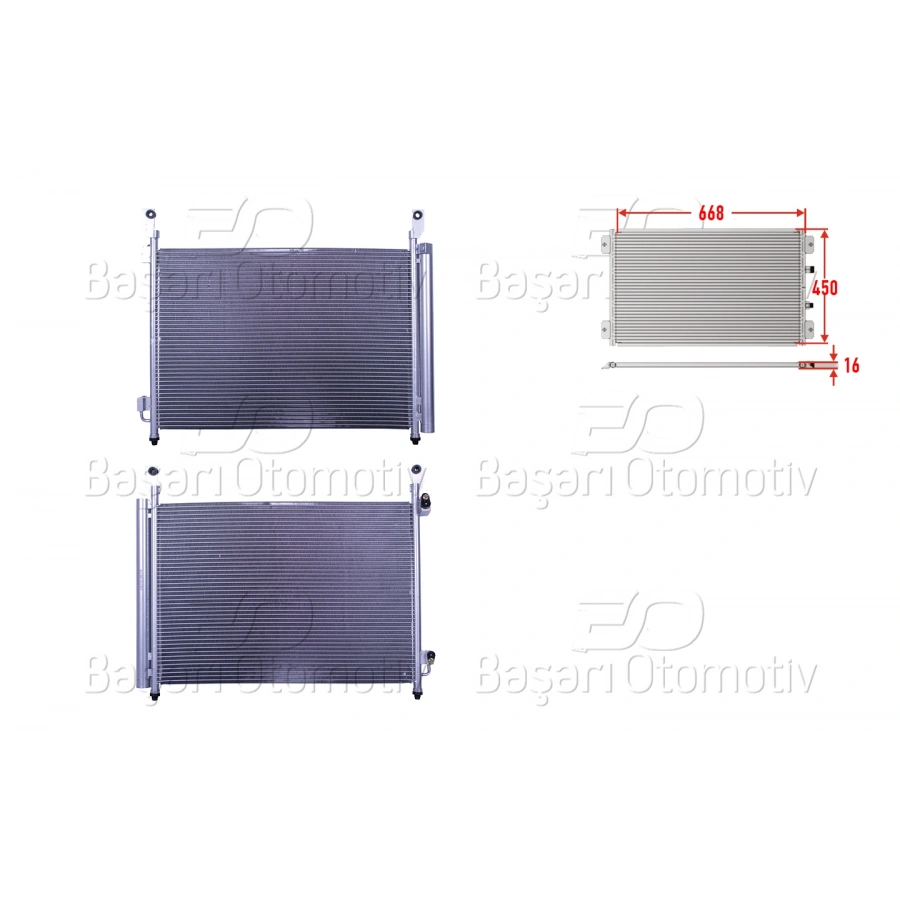 KLIMA RADYATORU 668X450X16 RENAULT KOLEOS 08>