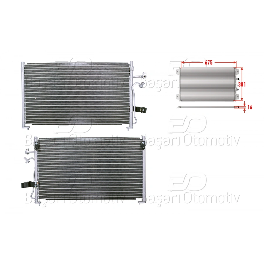 KLIMA RADYATORU 675X381X16 CHEVROLET EVANDA 03>