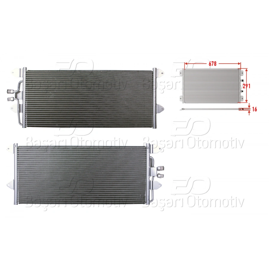 KLIMA RADYATORU 678X291X16 VW T4 2.0 2.4D 2.5 90-03
