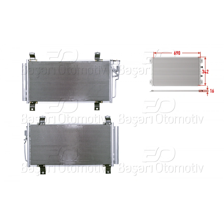KLIMA RADYATORU 690X342X16 MAZDA6 07>