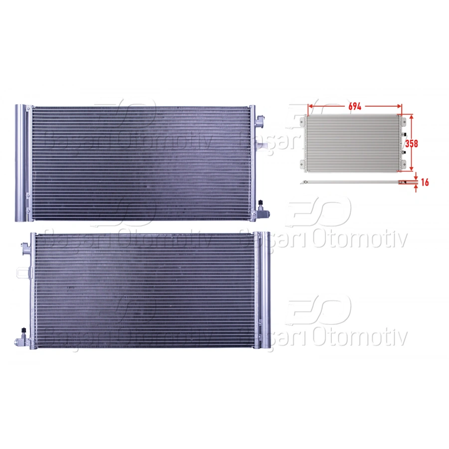 KLIMA RADYATORU 694X358X16 RENAULT FLUENCE 1.6 09>