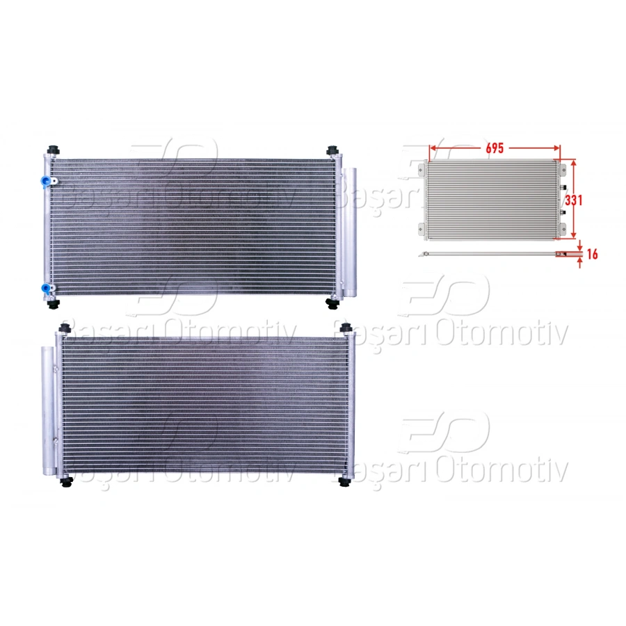 KLIMA RADYATORU 695X331X16 TOYOTA VERSO 1.6D-4D. 2.0D-4D 13>