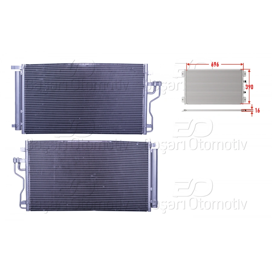 KLIMA RADYATORU 696X390X16 HYUNDAI IX35. KIA SPORTAGE 1.6 BENZIN 10>