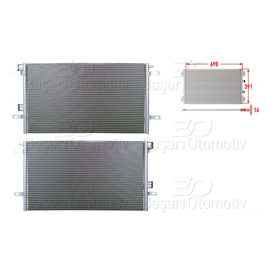 KLIMA RADYATORU 698X391X16 RENAULT LAGUNA 2 2.0 16V 01 >