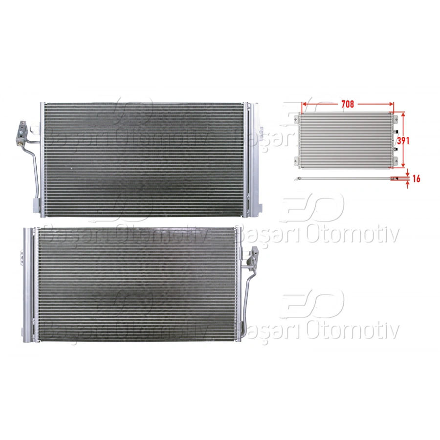 KLIMA RADYATORU 708X391X16 MERCEDES-BENZ VITO 04>