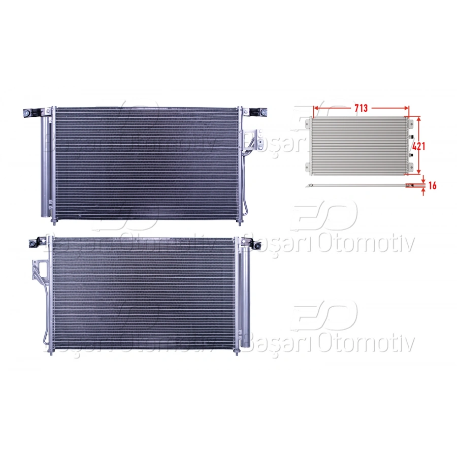 KLIMA RADYATORU 713X421X16 HYUNDAI SANTA FE 2.2CRDI 06-12