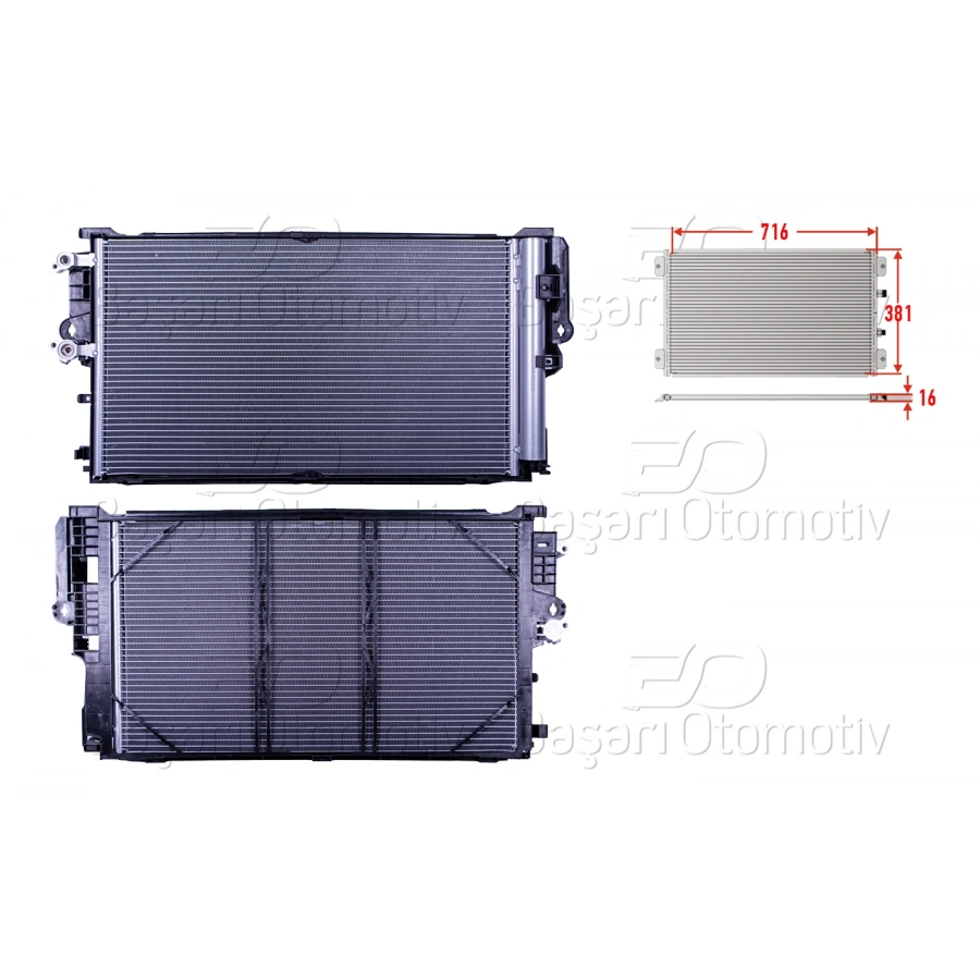 KLIMA RADYATORU 716X381X16 VOLVO XC90 2.0 D5 14>