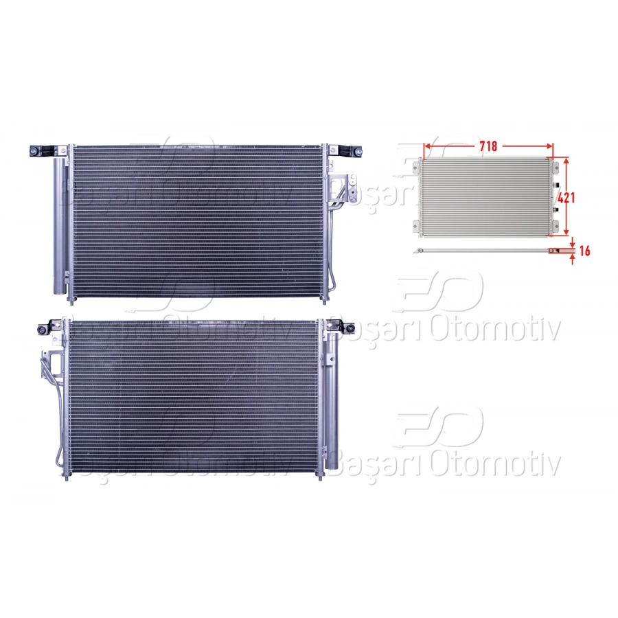 KLIMA RADYATORU 718X421X16 HYUNDAI SANTA FE 2.2CRDI 06-12