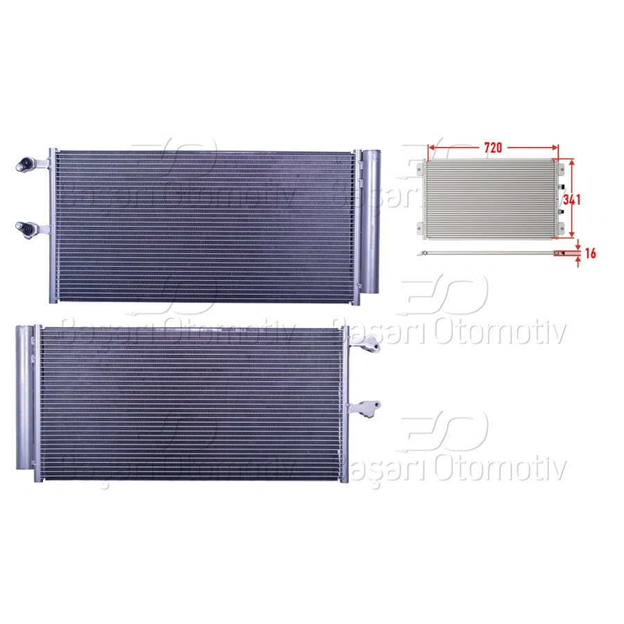 KLIMA RADYATORU 720X341X16 VOLVO XC60 2.0 D4 S90 2.0 D5 17>