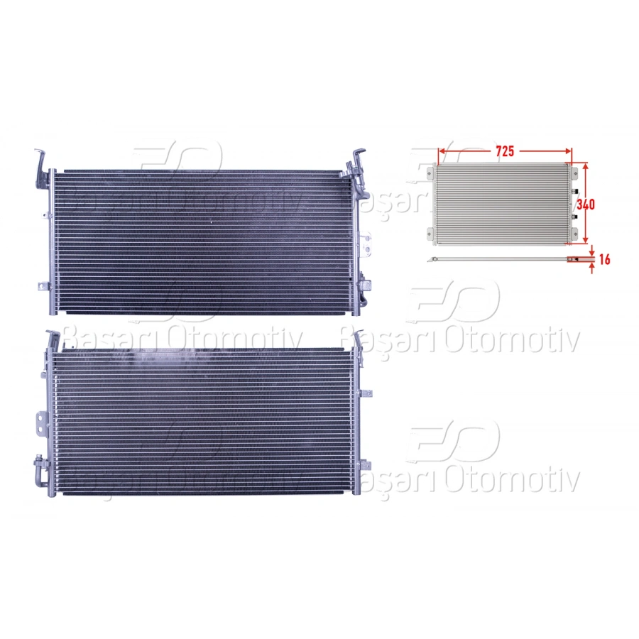 KLIMA RADYATORU 725X340X16 HYUNDAI SONATA 02-04