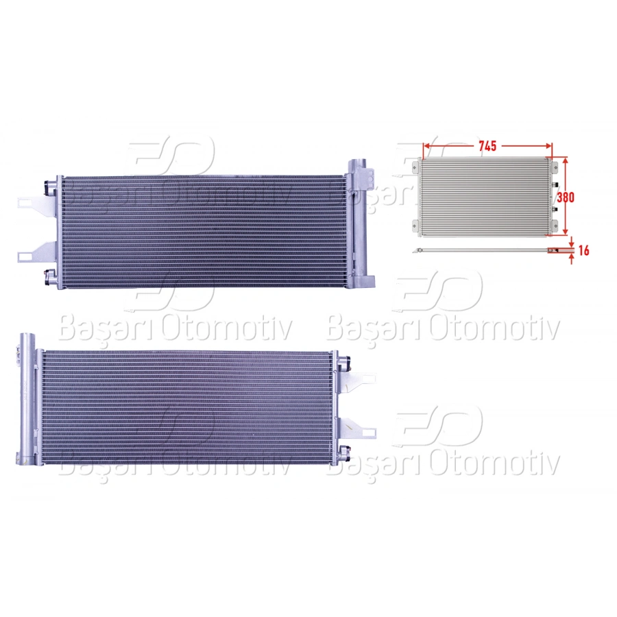 KLIMA RADYATORU 745X380X16 PEUGEOT BOXER. FIAT DUCATO 06>