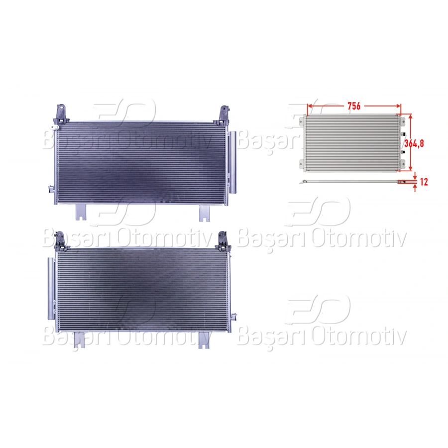KLIMA RADYATORU 756X364,8X12 HONDA CR-V 5 1.5 AWD 2016>