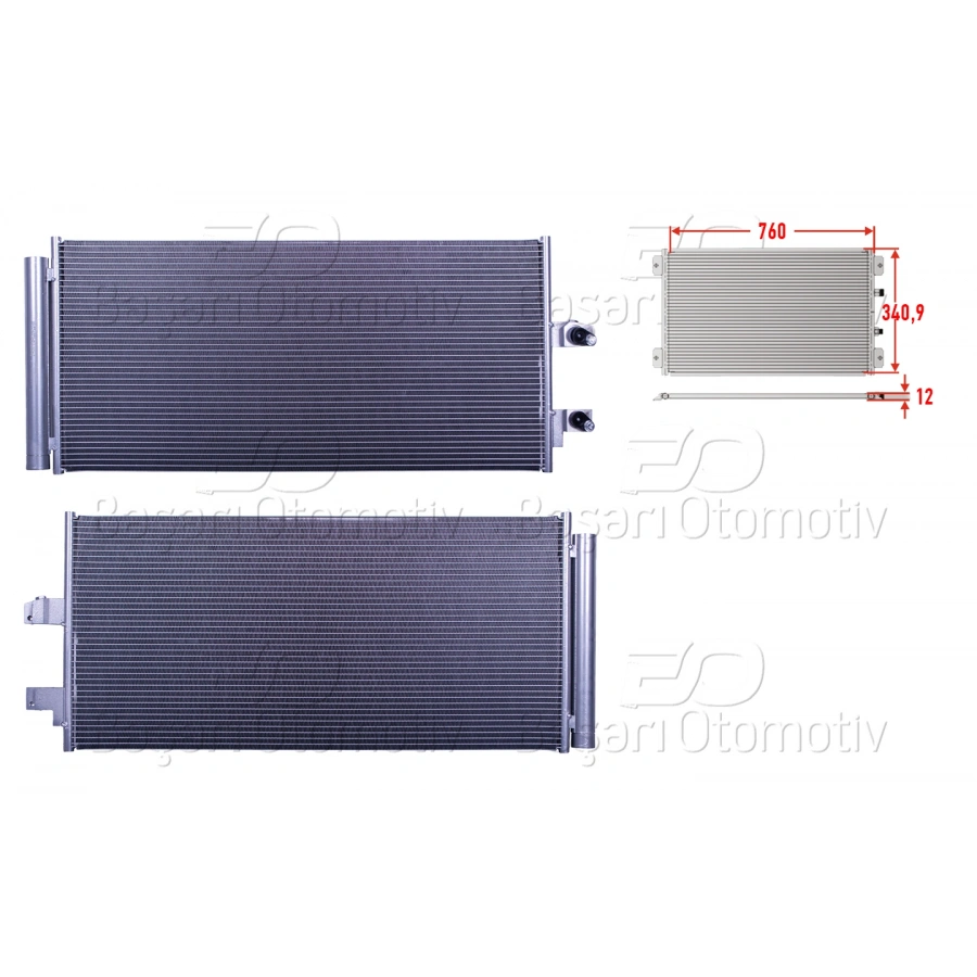 KLIMA RADYATORU 760X340,9X12 VOLVO XC40 18>