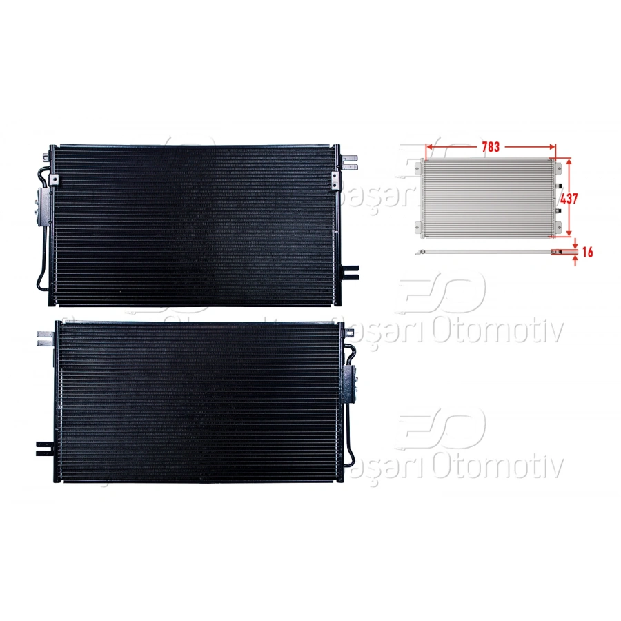 KLIMA RADYATORU 783X437X16 CHRYSLER VOYAGER 2.8CRD 04-08