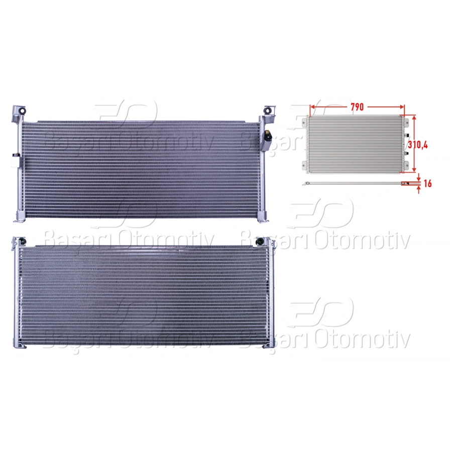 KLIMA RADYATORU 790X310,4X16 TOYOTA RAV 2.0 4WD 94-00